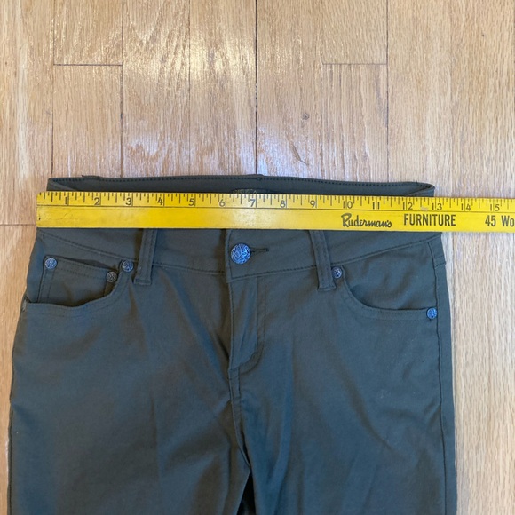 Prana pants, green with stitching details, size 2 short - Picture 6 of 9